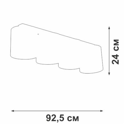 Люстра 4xE27 макс. 40Вт Vitaluce V2882-1/4PL