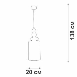 Подвес 1хЕ27 макс. 40Вт Vitaluce V2891-1/1S