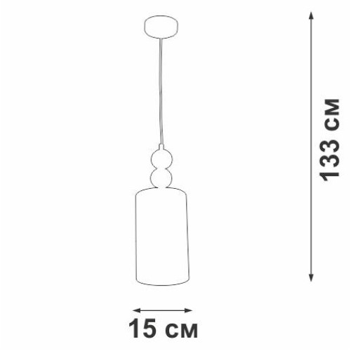 Подвес 1xE27 макс. 40Вт Vitaluce V2892-1/1S