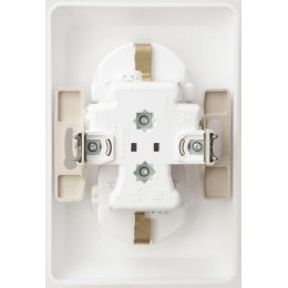 Розетка 2-м СП Этюд 16А IP20 250В с заземл. защ. шторки бел. SE PC16-108B