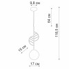 Подвес 1xE27 макс. 40Вт Vitaluce V29830-8/1S