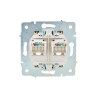 Розетка компьютерная 2-м СП ASTI IP20 RJ45 механизм крем. LEZARD 7081-0388-141