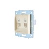 Розетка компьютерная 2-м СП ASTI IP20 RJ45 механизм крем. LEZARD 7081-0388-141