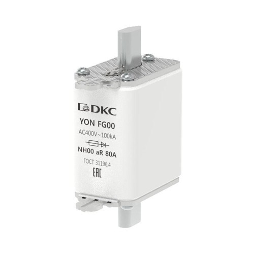 Предохранитель YON ножевого типа FG00 80А 400В хар-ка aR DKC 1FG00-0080-400V-AR