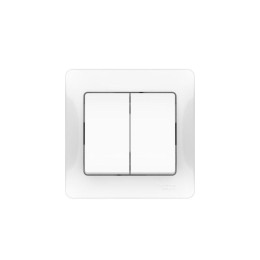 Выключатель 2-кл. Glossa (сх. 5) 10AX быстрозажим. клем. в сборе бел. SE GSL000152S