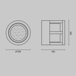 Светильник Wolseley Road 6Вт 3000К IP54 бра настен. Maytoni O011WL-L6B