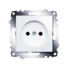 Розетка 1-м СП 1мод. Cosmo 16А IP20 без заземл. механизм бел. ABB 619-010200-215