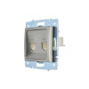 Розетка компьютерная 2-м СП ASTI IP20 RJ45 механизм платина. LEZARD 7081-3588-141