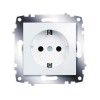 Розетка 1-м СП 1мод. Cosmo 16А IP20 с заземл. механизм бел. ABB 619-010200-217