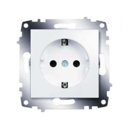 Розетка 1-м СП 1мод. Cosmo 16А IP20 с заземл. механизм бел. ABB 619-010200-217