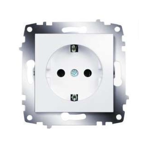 Розетка 1-м СП 1мод. Cosmo 16А IP20 с заземл. механизм бел. ABB 619-010200-217