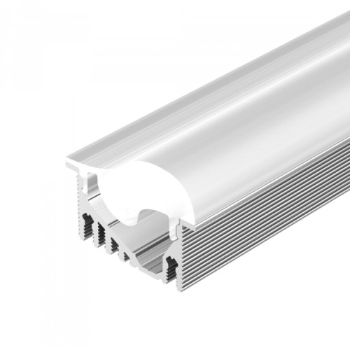 Arlight Профиль с экраном ALU-ASYMETRIC-2000 ANOD+FROST LENS (Алюминий)