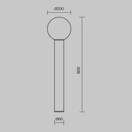 Светильник Bold 1х60Вт E27 IP54 ландшафтный Maytoni O598FL-01B