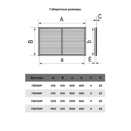 Экран радиаторный ПР фланец 600х1200 пластик ERA П60120Р