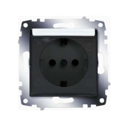 Розетка 1-м СП Cosmo 16А IP20 с заземл. с крышкой механизм бел. ABB 619-010200-218