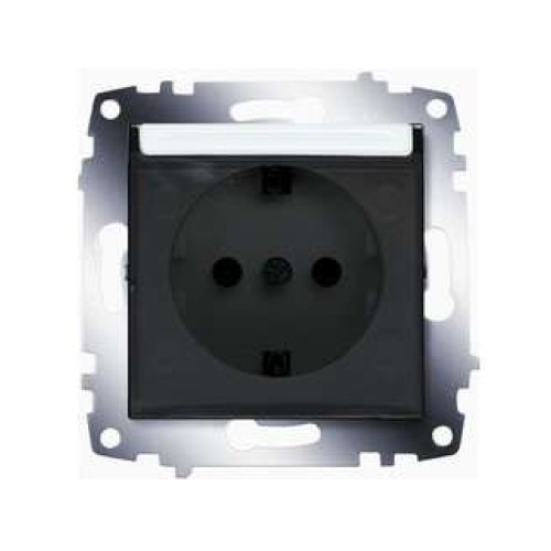 Розетка 1-м СП Cosmo 16А IP20 с заземл. с крышкой механизм бел. ABB 619-010200-218