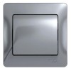 Выключатель 1-кл. СП Glossa 10А IP20 (сх. 1) 10AX в сборе алюм. SE GSL000312