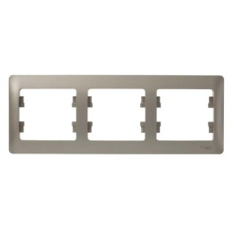 Рамка 3-м Glossa горизонт. титан SE GSL000403