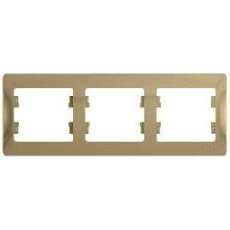 Рамка 3-м Glossa горизонт. титан SE GSL000403