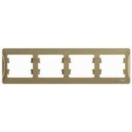 Рамка 4-м Glossa горизонт. титан SE GSL000404