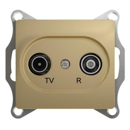 Розетка телевизионная оконечная TV/R 2-м СП Glossa 1дБ механизм титан SchE GSL000494