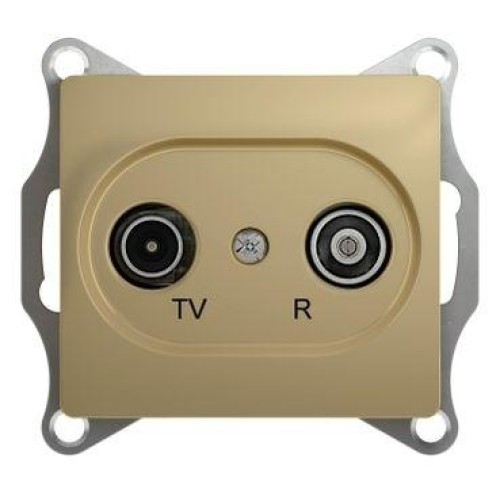 Розетка телевизионная оконечная TV/R 2-м СП Glossa 1дБ механизм титан SchE GSL000494