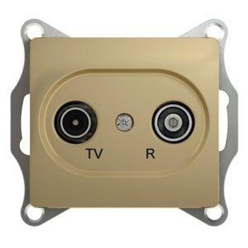 Розетка телевизионная оконечная TV/R 2-м СП Glossa 1дБ механизм титан SchE GSL000494