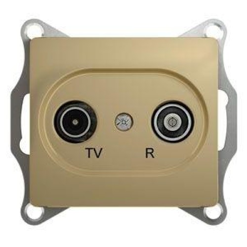 Розетка телевизионная оконечная TV/R 2-м СП Glossa 1дБ механизм титан SchE GSL000494