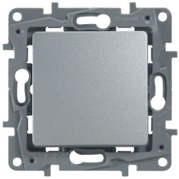 Переключатель 1-кл. СП Etika Plus 10А IP20 250В 10AX авт. зажимы механизм алюм. Leg 672411