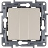 Выключатель 3-кл. СП Etika Plus 10А IP20 250В 10AX винтов. зажимы механизм сл. кость Leg 672313