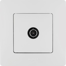 Розетка телевизионная TV СП Etika 2дБ 0-2400МГц с топологией "звезда" механизм бел. Leg 672251