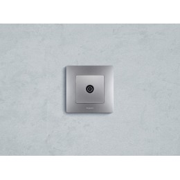 Розетка телевизионная проходная TV СП Etika 14дБ 5-862МГц механизм алюм. Leg 672463