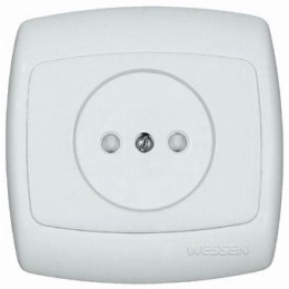 Розетка 1-м СП Рондо 10А IP20 250В без заземл. без защ. шторок бел. SchE RS10-185-BI