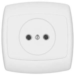 Розетка 1-м СП Рондо 10А IP20 250В без заземл. без защ. шторок бел. SchE RS10-185-BI