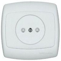 Розетка 1-м СП Рондо 10А IP20 250В без заземл. без защ. шторок бел. SchE RS10-185-BI