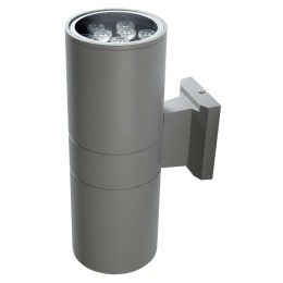 Светильник светодиодный архитектурный PWL-300110/30D 2х9Вт 6500К GR IP65 фасадный исполнение двухсто