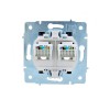 Розетка компьютерная 2-м СП ASTI IP20 RJ45 механизм черн. бархат LEZARD 7081-4288-141