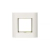 Панель FP-M45-1-WH лицевая; 80х80мм для 2-х модулей 45х22.5 (аналогов Mosaic) метал. каркас Hyperlin