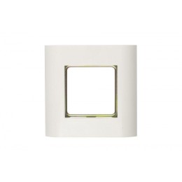 Панель FP-M45-1-WH лицевая; 80х80мм для 2-х модулей 45х22.5 (аналогов Mosaic) метал. каркас Hyperlin