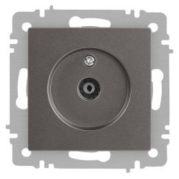Розетка телевизионная одиночная TV СП Accent 6-301-09 IP20 титан Intro Б0063618