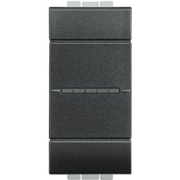Выключатель аксиальный 1-кл. 1мод. СП LivingLight 10А IP20 250В авт. клеммы антрацит Leg BTC L4051AN