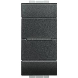 Кнопка аксиальная 1-кл 10А 1мод. 1мод. Livinglight авт. клеммы антрацит Leg BTC L4055AN
