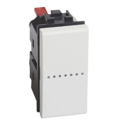 Выключатель аксиальный 1-кл. 1мод. СП LivingLight 10А IP20 250В авт. клеммы бел. Leg BTC N4051AN
