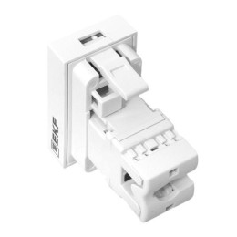 Розетка компьютерная 1мод. RJ45 кат.5E EKF E1MK015E-135-10