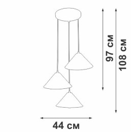 Люстра 3xE27 макс. 40Вт Vitaluce V3093-1/3S