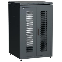 Шкаф сетевой LINEA N 24U 800х800мм распашная перф. передняя дверь задняя перф. черн. ITK LN05-24U88-