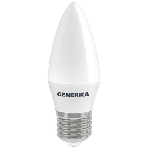 Лампа светодиодная C35 12Вт свеча 6500К E27 230В GENERICA LL-C35-12-230-65-E27-G
