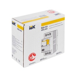 Выключатель дифференциального тока (УЗО) 2п 63А 100мА тип AC ВД1-63 KARAT IEK MDV10-2-063-100