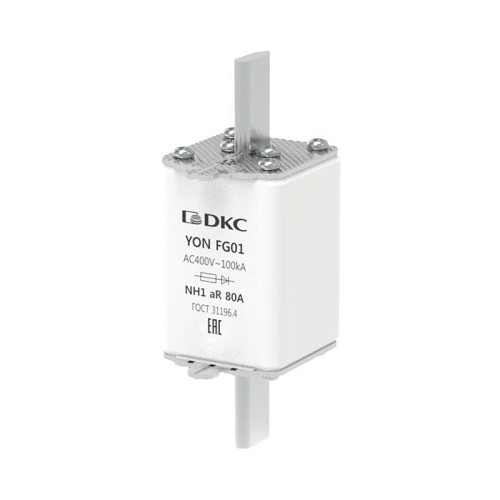 Предохранитель YON ножевого типа FG1 80А 400В хар-ка aR DKC 1FG01-0080-400V-AR