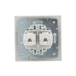 Розетка компьютерная 2-м СП Mira RJ45 бел./бел. LEZARD 701-0202-141
